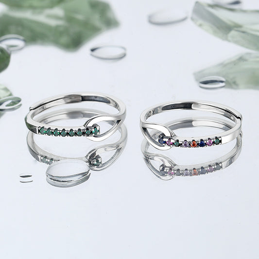 925 Sterling Silver Irregular Love Ring