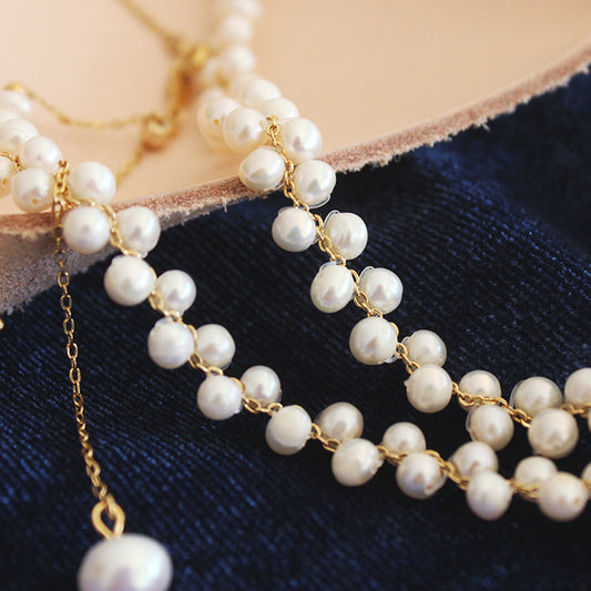 Hand-Woven Pearl Necklace