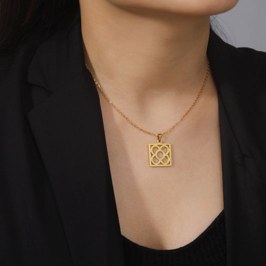 Geometric Titanium Steel Necklace