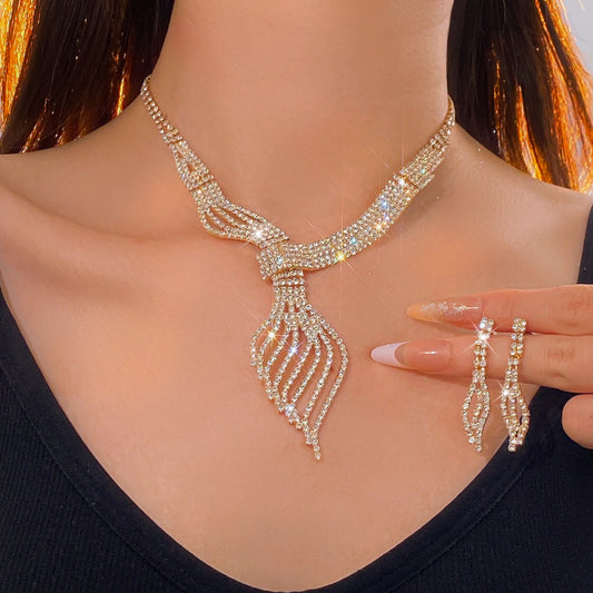 High-Grade Clavicle Chain Fashion Jewelry Set