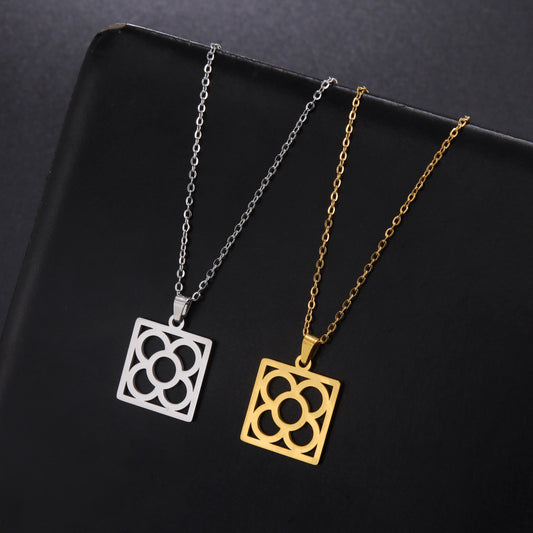 Geometric Titanium Steel Necklace